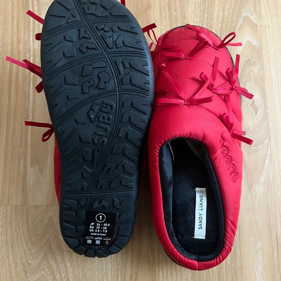 Sandy Liang X Subu red bow slippers - Picture 3 of 5